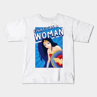 Fight Like a Woman Kids T-Shirt